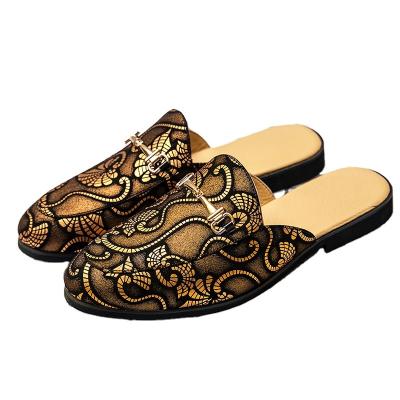 China High Quality Genuine Leather Men Loafers Half Slipper Workout Casual Men Loafers Summer Men Massage Luxury Designer Shoes for sale