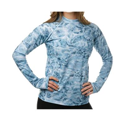 China Dandan OEM Hot Selling Antibacterial Antibacterial UV Protective Super Light Soft Breathable Polyester Women Long Sleeve SPF Fishing Increasing Shirts for sale