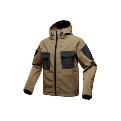 China Men Antibacterial Shell Hiking Windproof Custom molle waterproof Tactical Logo Men Hooded Fishing Jacket for sale