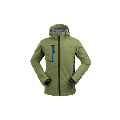 China Antibacterial fashionable men's soft-SHELL windproof increasing LOGO custom men's outdoor jacket color hooded fishing jacket for sale