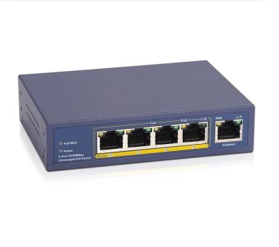 China POE Switch 1 Uplink Left Port 4 x 10/100Mbps PoE With Led Indicator for sale