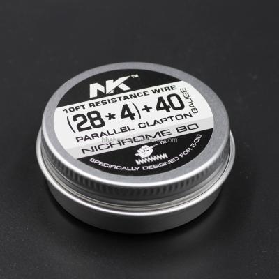 China (28+28+28+28)/40 quadruple fused clapton wire nichrome 80 (28+28+28+28 core Ni80 four parallel clapton wire)/40Ga10ft for sale