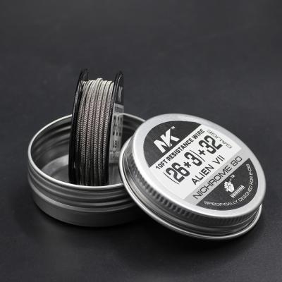 China OEM sparkle nk nicrome vape ni80 fused alien clapton wire heating coil for sale