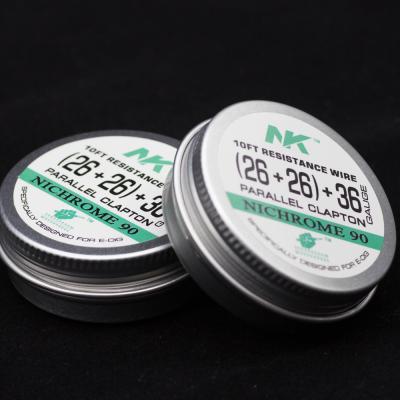 China NK new product Ni90 foreign clapton 26ga 36ga double clapton 26ga 36ga melted wire nichrome90 ready made wire for mod for sale