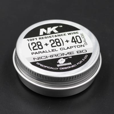 China Premium NK wire 28ga Clapton Nichrome80 series heating wire 10ft fused electric wire double for vape mod for sale