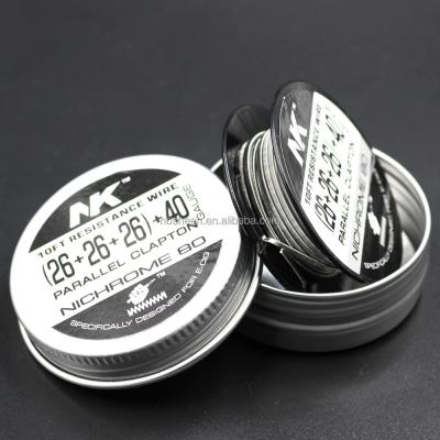 China (26+26+26)/40 free shipping triple fused clapton wire nichrome 80 wire plug and play (26+26+26 core parallel clapton wire 10ft)/40Ga three for sale