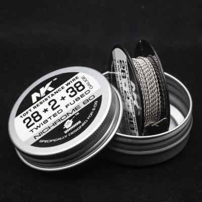 China High nickel NK new plug and play coil wire 10ft twisted fused clapton 28*2/32 Ni80 twisted wire for mod rta rda for sale