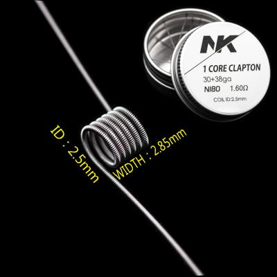 China High Nickel NK MTL Clapton Coil Ni80 Resistance Wire Hot Selling Plug & Play 30+38ga Nichrome80 Coil For Vape Wick Atomizer for sale