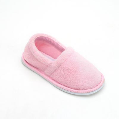 China ODM Winter Round Children's Slippers Soft Warm Non-slip Children's Indoor Felt Indoor Solid Color Plush Slippers Floor-to-Ceiling Shoes for sale