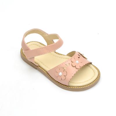 China Insulative wholesale hot sale cheap price cute pink leather kids sandals for girls summer children princess shoes for sale