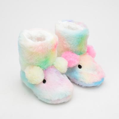 China China Round Plush Customizable Hot Selling Cute Children's Winter Girls' Casual Short Boots for sale