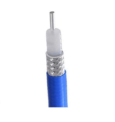 China MP3/MP4 Player Jumper Cable Coaxial Blue Jacket RG402/RG405/141 RF Cable for sale