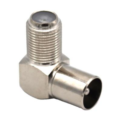 China Copper Cable TV Connector 9.5 TV Male / Female R/A PAL Coaxial Connector for sale