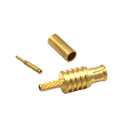 China RF MCX Jack Male For RG178 Coaxial Connector Gold Plating for sale