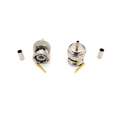 China For Antenna and Communicate RF Coaxial CCTV BNC Male Crimp Connector BNC Male Crimp for RG59 RG6 RG179,50OHM and 75OHM, 3G for sale