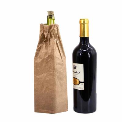 China Custom Logo Portable Cans Coolers Ice Tyvek Wine Cooler Insulated Paper Bag Package Wine Sleeve Water Bottle Cooler Sleeve Custom for sale