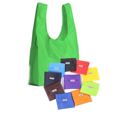 China Foldable Large Capacity Tote Bag Reusable Grocery Shopping Solid Color Reusable Eco-Friendly Storage Supermarket Bag With Pocket for sale