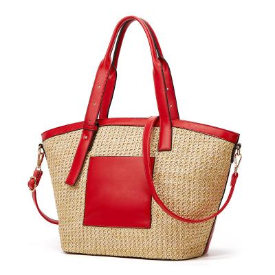 China 2022 New Fashion Shoulder Messenger Bag Large-Capacity Beach Shell Grass Woven Straw Tote Women Bag Women Purse and Purse for sale