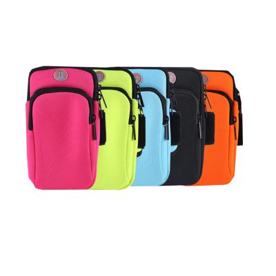 China Multifunctional Arm Support Cell Phone Gym Outdoor Sports Bag Running Arm Band Sport Arm Bag Neoprene Cell Phone Running Bags for sale