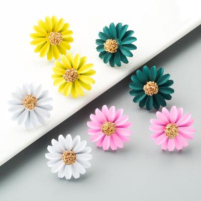 China Cute Female Party Jewelry Fashion Tassel Flower Stud Earring Korean Hot Selling Korean Earring For Women for sale