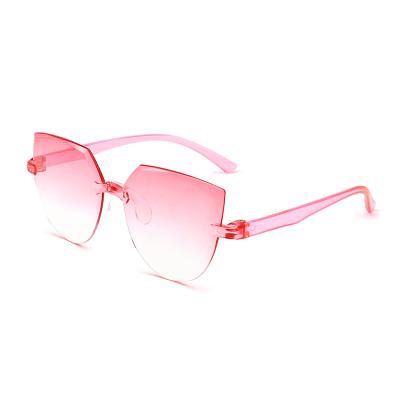 China Fashion Sunglasses Candy Color Kids Sun Glasses Shades One Piece Pink Square Kids Sunglasses Cute Purple Shades for sale