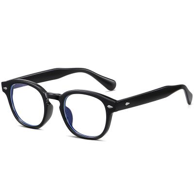 China Wholesale Round Vintage Black Eyeglasses Frames Computer Optical Glasses Men Women Anti Blue Light Blocking Glasses For Women 2022 for sale