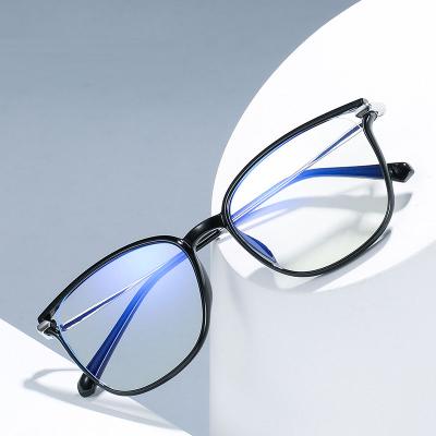 China Fashion TR90 Round Metal Optical Glasses Frames Women Men Computer Light Filter Blue Gaming Anti Blocking Glasses for sale