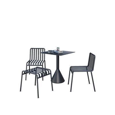 China Modern Park Yard Wrought Iron Dining Table Tea Shop Outdoor Leisure Table and Chair and Chair Cafe Milk for sale