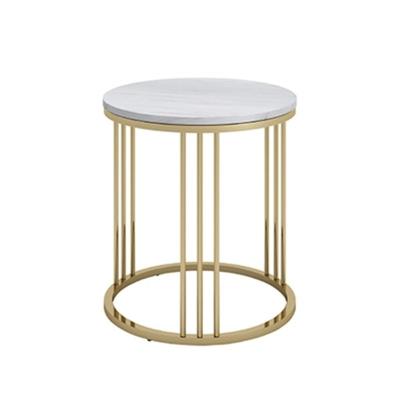 China Mini Round Coffee Table Modern Bedroom Marble Living Room Table for sale