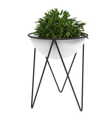 China Eco-friendly Style Modern Glass Material Pot With Feet Tall Flower Pot With Decorative Support Feet For Living Room for sale