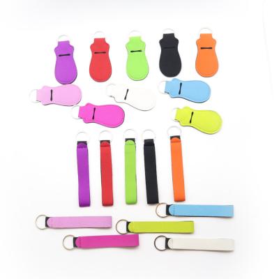 China Promotional Gifts/Souvenirs Etc Key Chain and Sanitizer Holders Lip Balm Stick Holder Keychains Lipstick Holder Bracelet Lanyard for sale