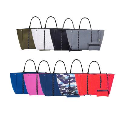 China Manufacturer Supplier Custom Personalized Travel Size Neoprene Beach Bag Insulated Tote for sale