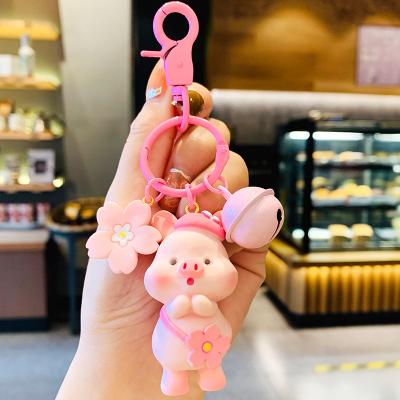 China Creative Cute Piggy Car Pendant Gift Pink Pig Key Chain Gift Key Chain Cartoon Key Chain For Girls for sale