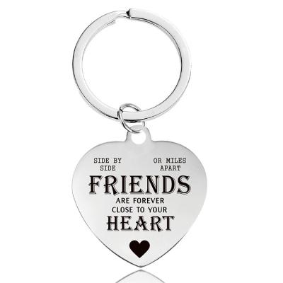 China Heart Shaped Metal Pendant Jewelry Souvenir Gifts Promotion Customization Metal Love Stainless Steel Key Chain for sale