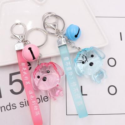 China Hot Selling Key Chain Acrylic Animal Creative Bag Dog Souvenir Gifts Promotion Cardboard Cartoon Pendant Accessories for sale