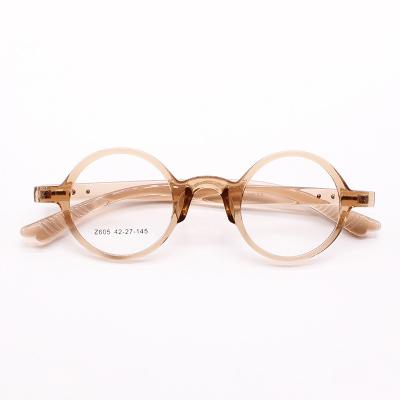 China Protect Eyes Shape Ultralight Small Round TR Full Frame Glasses Frame Single Myopia Optischer Rahmen for sale