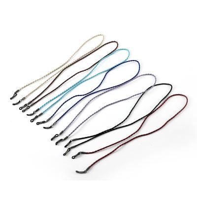 China Newest Eyewear Leather Adjustable Colorful Anti Slip Binding Reading Glasses String Holder Strap for sale