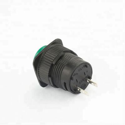 China Best Selling 16mm Green, LED FD16 Red Black Plastic Latching Push Button Switch for sale