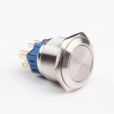 China 16mm 19mm Series Waterproof Metal Power Reset On Off No NC Push Button Switch Domed Flat for sale