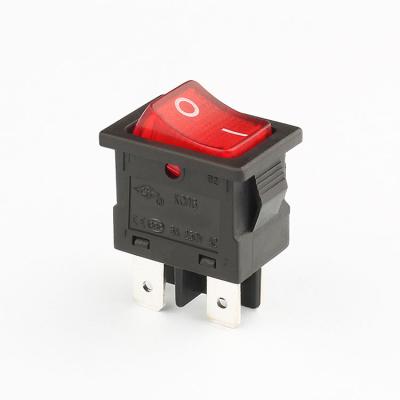 China Miniature DPST 15x21mm Panel DPST On Off 4 Pin Illuminated Rocker Switch t85 55 for sale