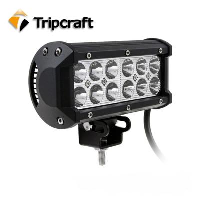 China Tripcraft factory price 36w 7 inch car light aluminum die-cast aluminum housing housing led work light for 4X4 and off road car led light bar for sale