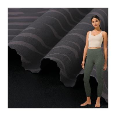 China Quick Dry Stretch Fit Polyester Spandex Eco-Friendly Recycled Recycled Fabric Wicking Knit Fabric For Yoga Sport Wear for sale