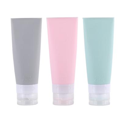 China Custom ZhongDing Japanese Minimalist Style 60ml 80ml Toiletries Tube Travel Bottle Face Lotion Shampoo Silicone Travel Set Bottle for sale