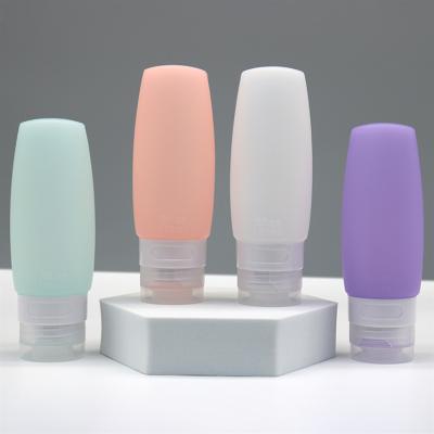 China Wholesale Outdoor ZhongDing 90Ml Travel Silicone Travel Bottles Leak Proof Squeezable Travel Tubes Set Silicone Travel Bottle for sale