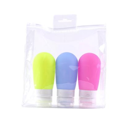 China Custom Outdoor Bottle Kit Silicone Travel Bottle Set ZhongDing 60ml Leak Proof Camping Shower Travel Bottle Outdoor Travel Bottle for sale