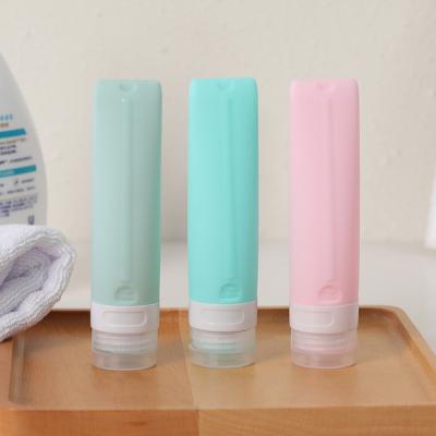 China ZhongDing 2022 Newest Travel Outdoors 80ml Silicone Showel Gel Eco-friendly Squeezable Lotion Shampoo Bottles Small Travel Bottle for sale