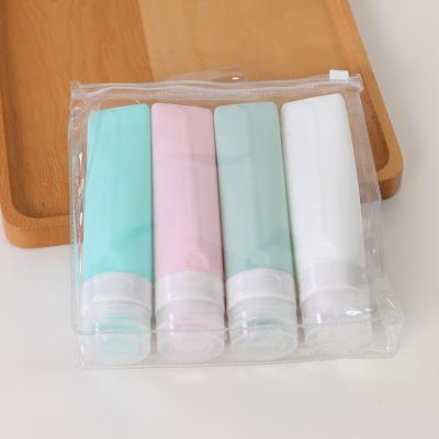 China Wholesale Hot Sale ZhongDing 80ml Leak Proof Travel Bottle Kit Silicone Travel Bottle Set Outdoor Travel Bottle for sale