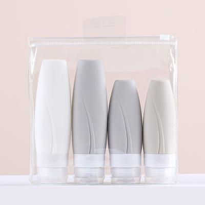 China ZhongDing RTS 60ml 90ml Simple Outdoor Silicone Travel Bottles Set Silicone Travel Dish Wash Shampoo Liquid Empty Tube for sale