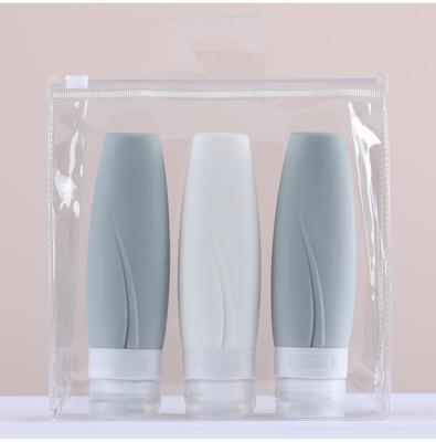 China Cute ZhongDing RTS 60ml 90ml Small Single Portable Silicone Leak Proof TSA Approved Silicone Travel Bottle Set for sale