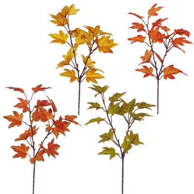 China Wedding Wholesale Artificial Plants Greenery Fall Leaves Maple Leaves Stem For Fall Decorations For Home for sale